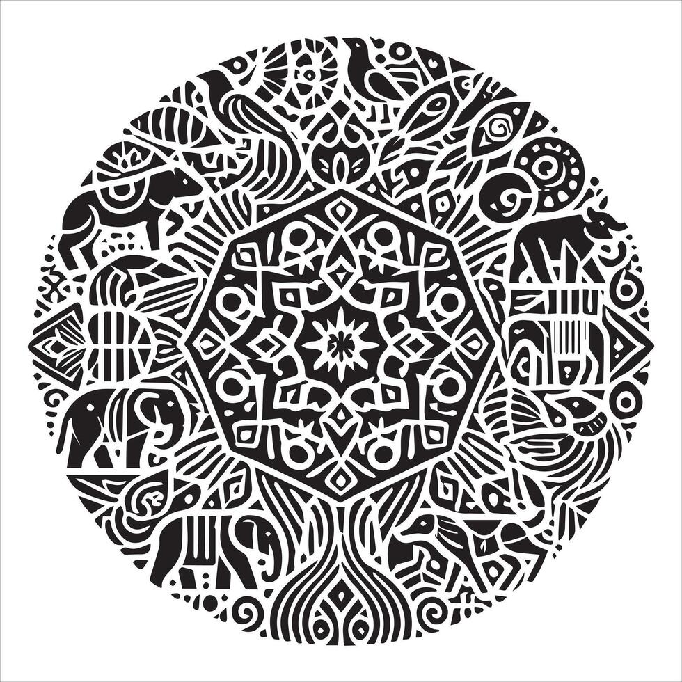 Intricate Mandala Luxury Clipart Illustration vector