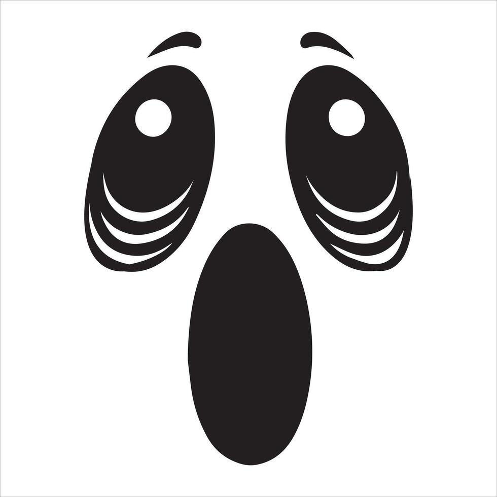 Spine-Chilling Ghost Face Expression for Halloween Clipar vector