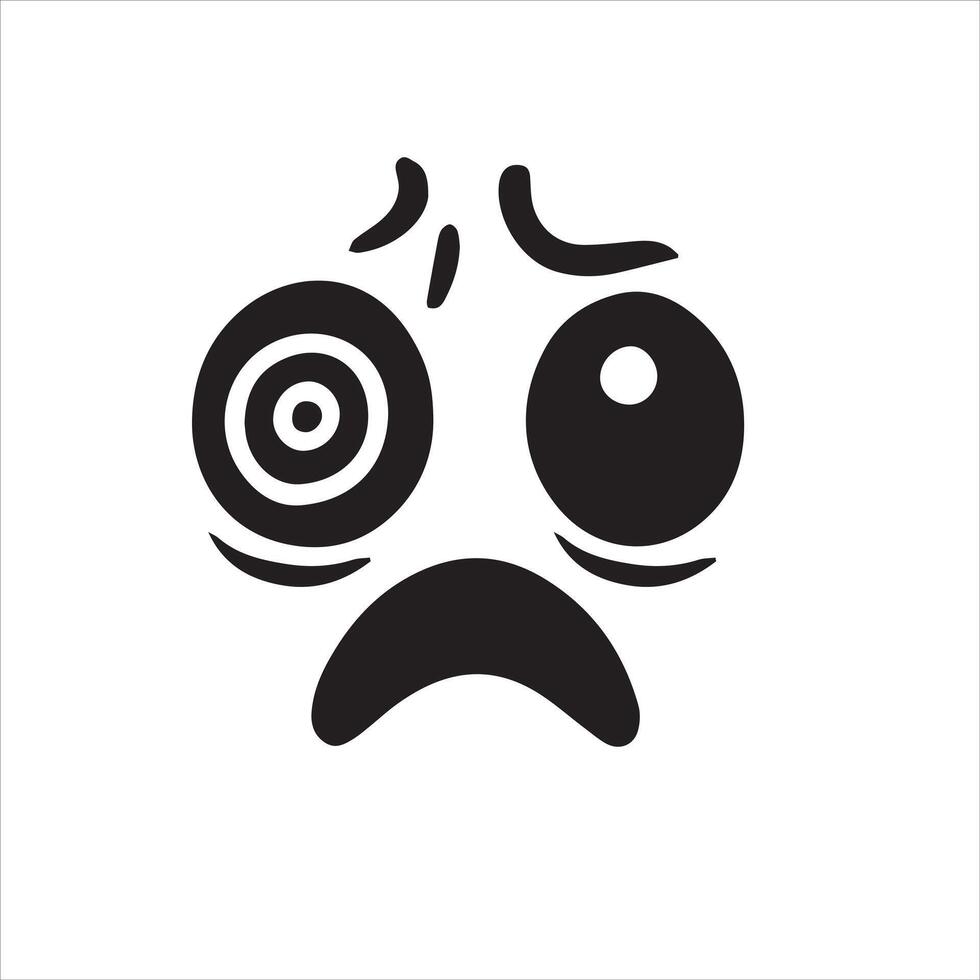 Creepy Ghost Face Expression Clipart for Design vector