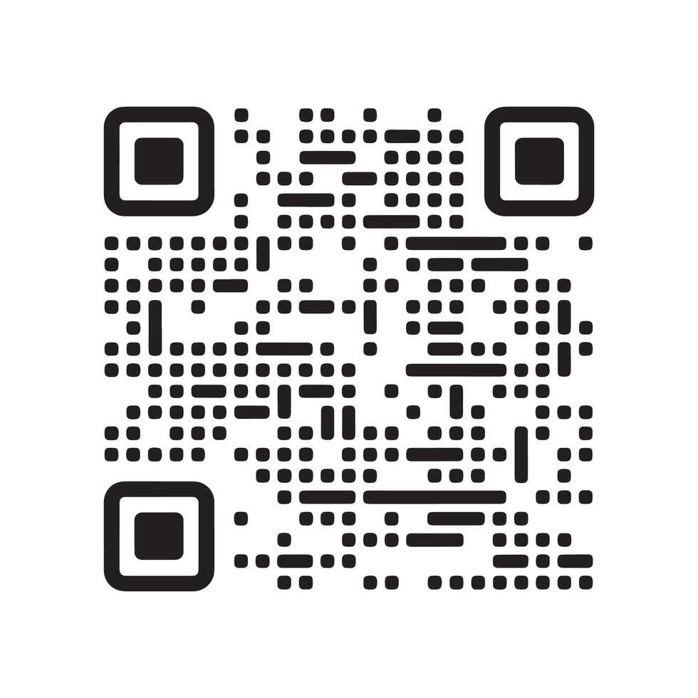 Qr code sample abstract icon isolated vector