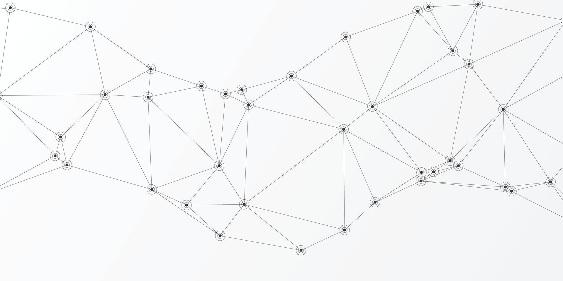 Abstract technology modern background with lines and dots. vector