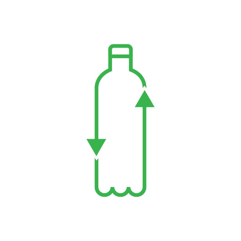 Recycle plastic bottle. Line . Isolate on white background. vector