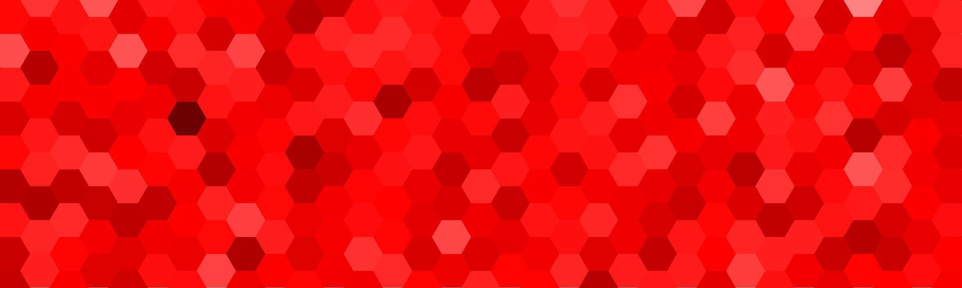 A vibrant and dynamic hexagonal pattern in various shades of red. This abstract design creates a visually striking and energetic effect. vector