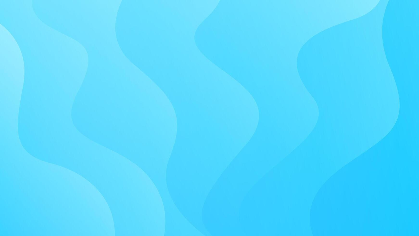 Abstract blue waves background, dynamic wallpaper vector