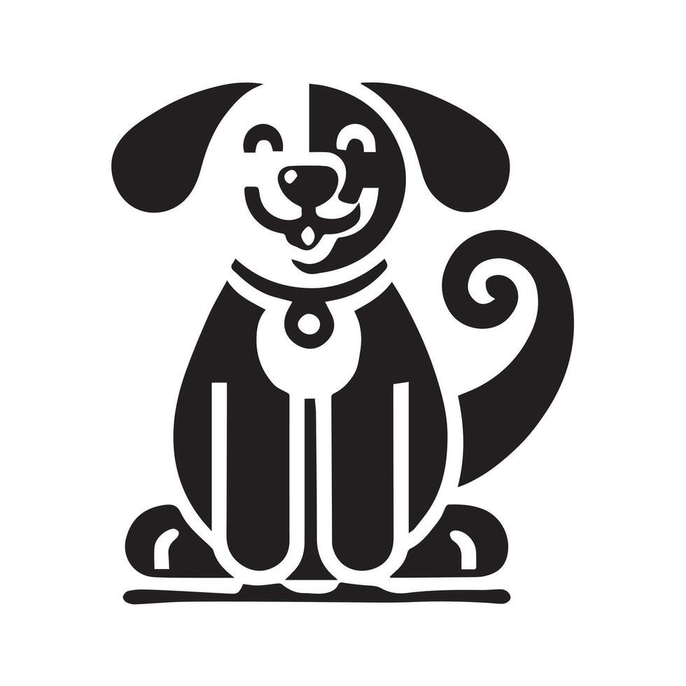 A captivating black and white, vintage-style illustration of a Labrador Retriever's head. vector