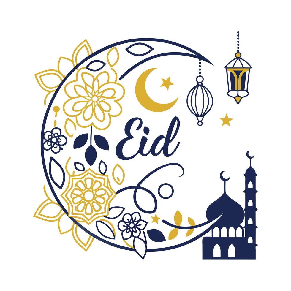 Elegant Line Art Illustration of a Majestic Mosque logo vector