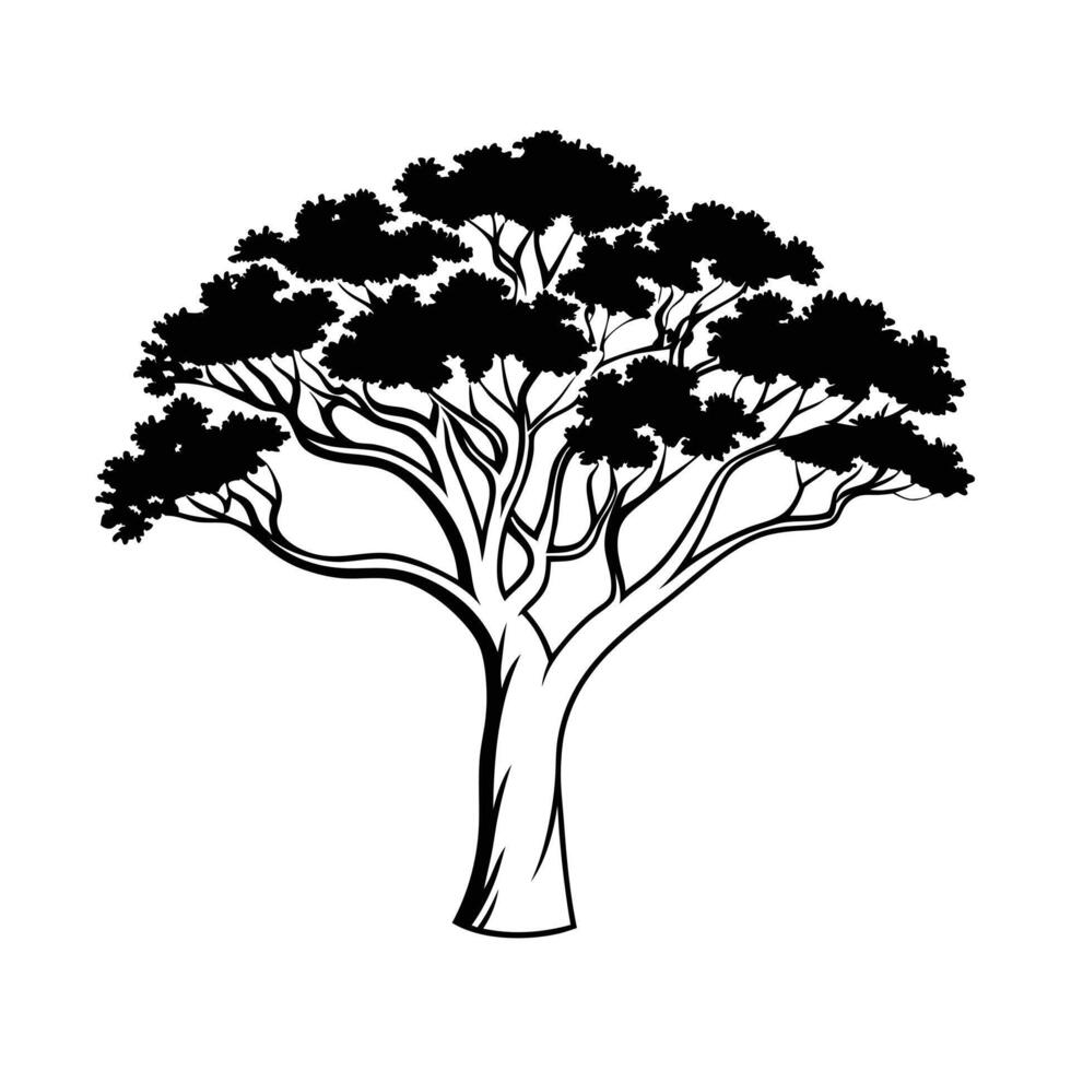 black and white illustration of a large vector