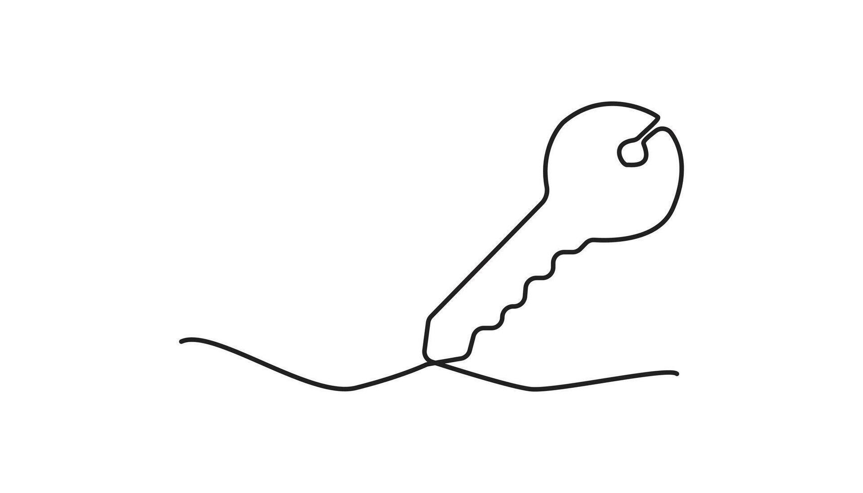 key continuous one line drawing artist vector