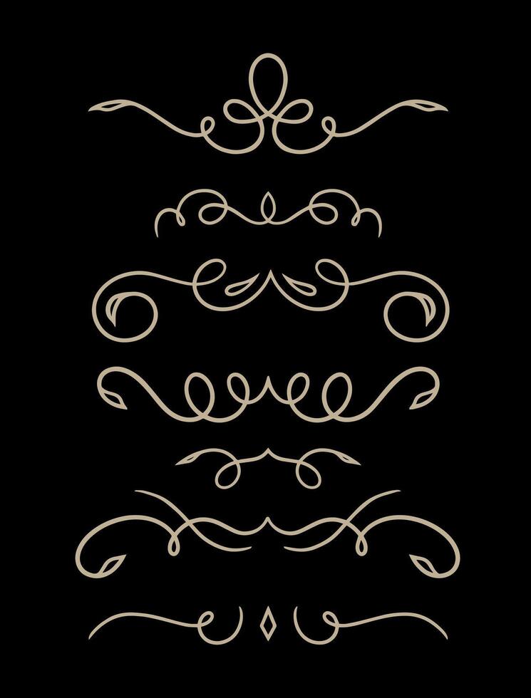 Set of vintage frames. Floral ornament on gold colour. vector