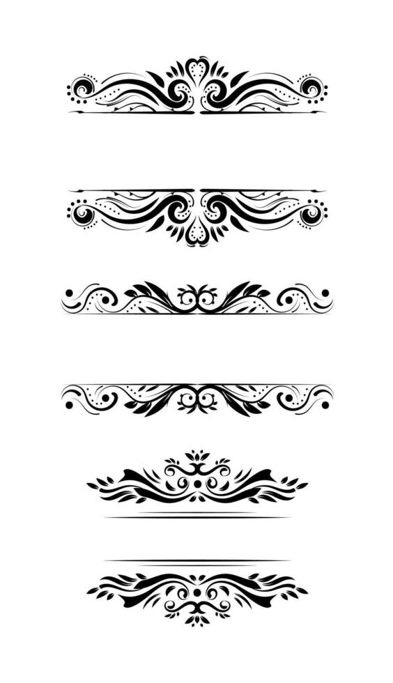 elements or border and page rules frame illustration set vector