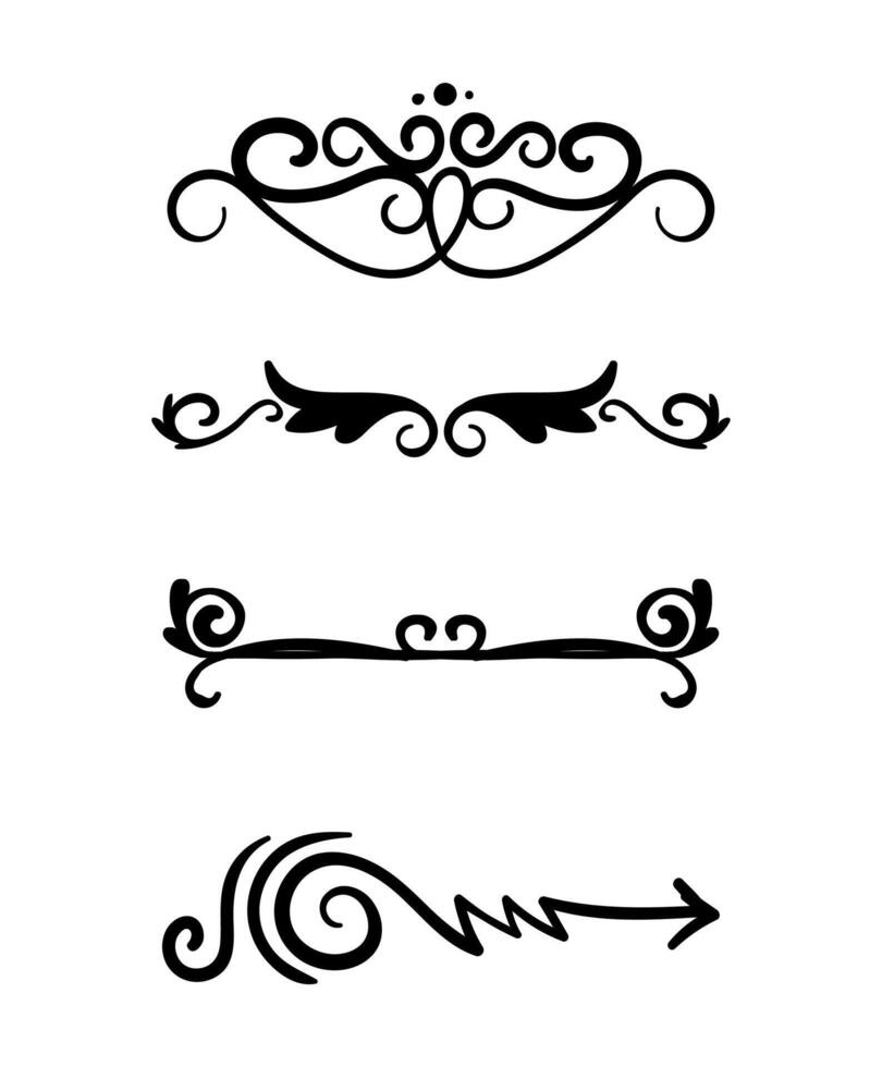 Page Divider And Design Elements vector