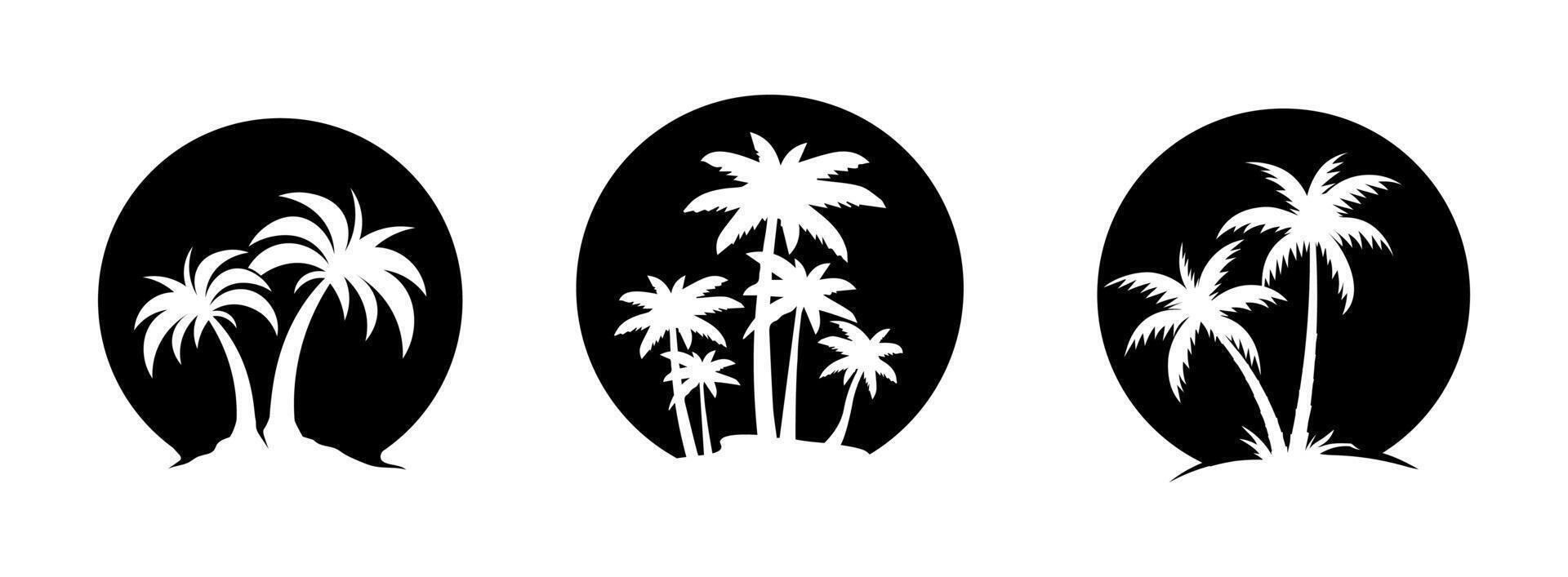 Palm tree summer logo template illustration vector