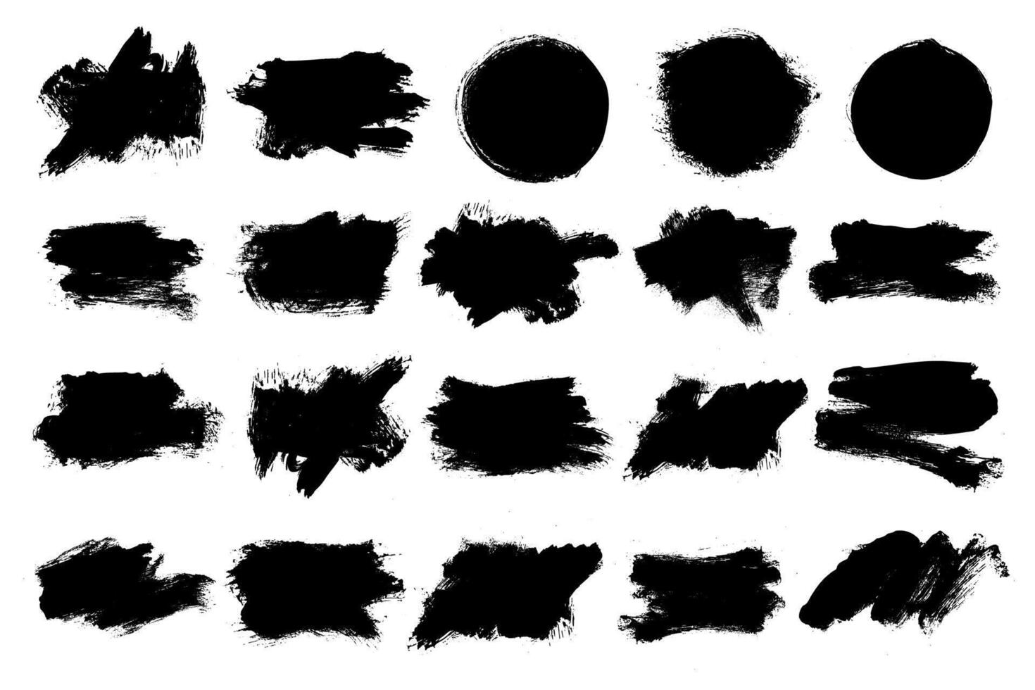 Brush strock, grunge black paint stripe Text boxes for banner. vector