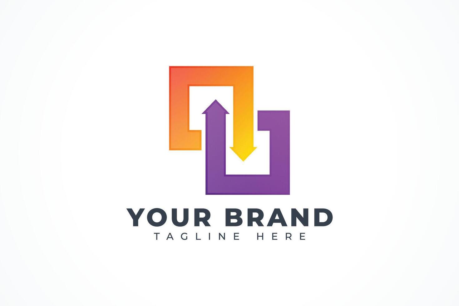 Linked Arrow Sync Exchange Logo Design Element vector