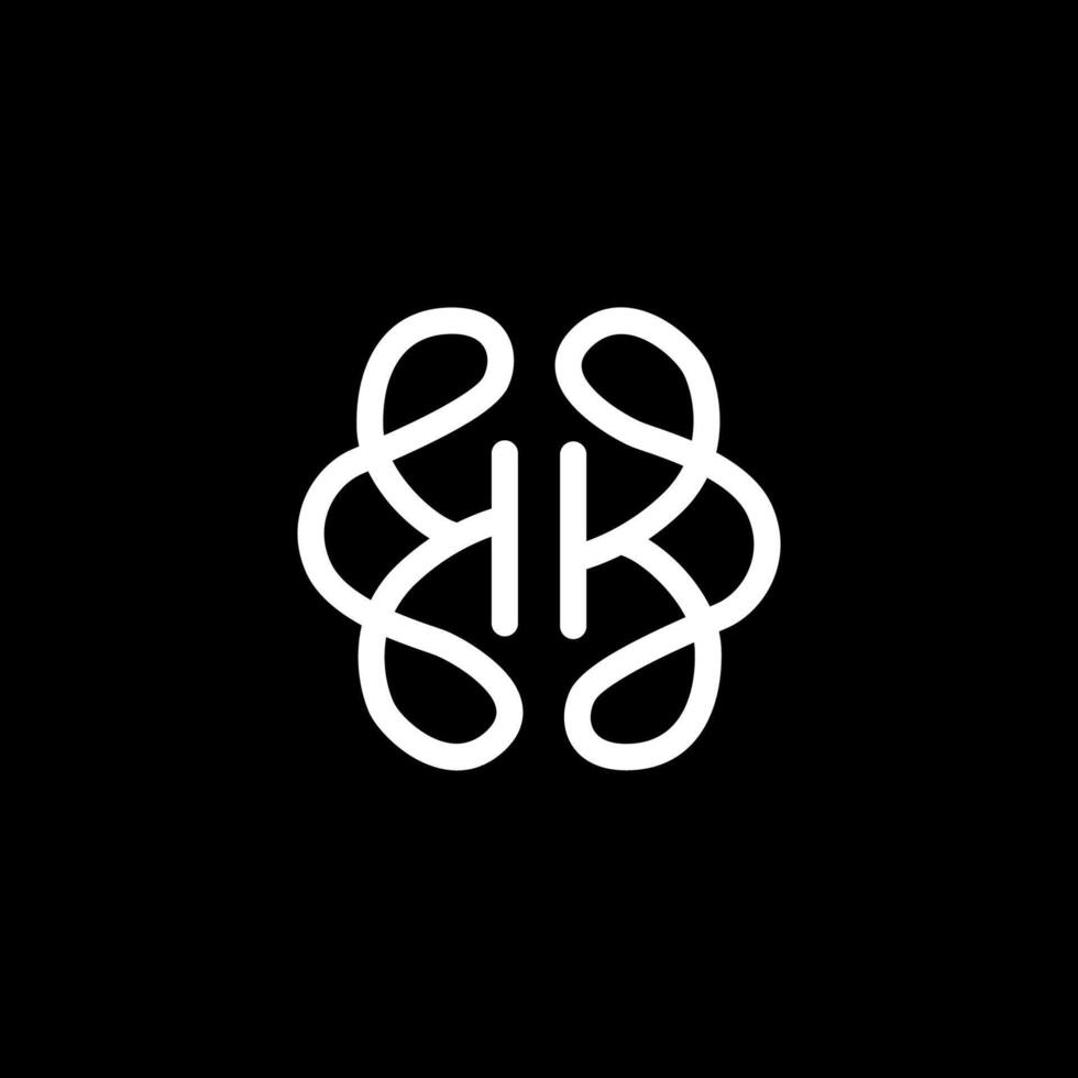 simple minimalist outline connected intelligence brain mind thinking logo flat black and white vector