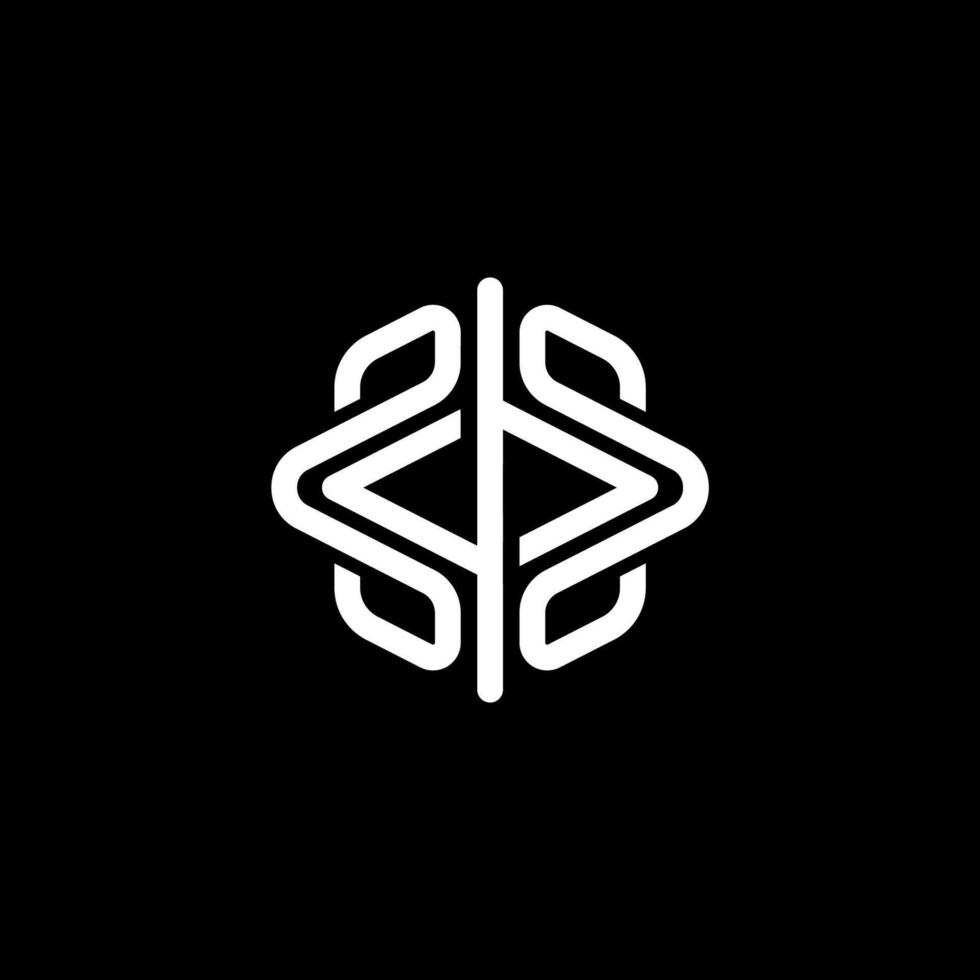 simple minimalist outline connected intelligence brain mind thinking logo flat black and white vector