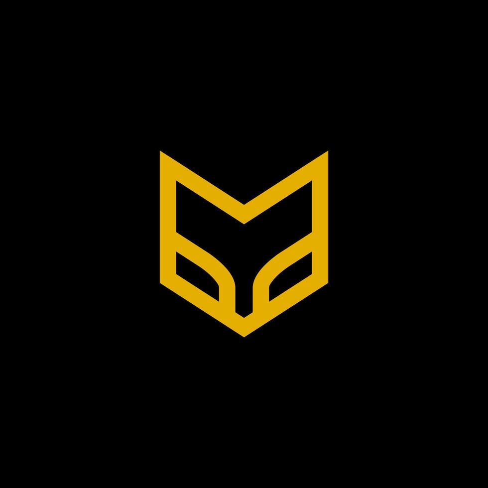 Minimalist luxurious gold outline logo simple and modern concept vector