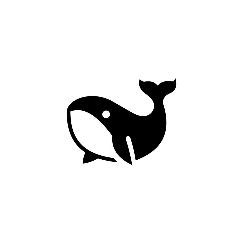 simple, minimalist, modern, modern, whale ocean big fish whale logo illustration black and white vector