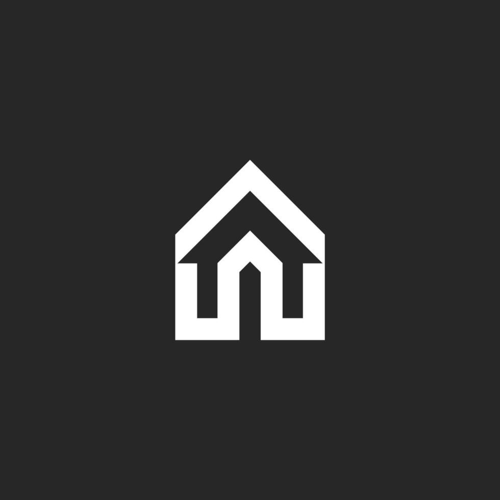 simple minimalist, house, architect drafter house designer bold line illustration vector