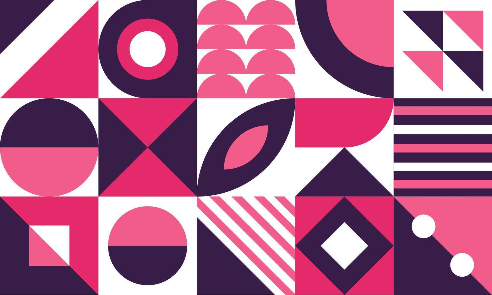 Geometric mural abstract pattern in colorful trendy style. Mosaic shapes for wall decoration, wallpaper, banners, posters and prints vector