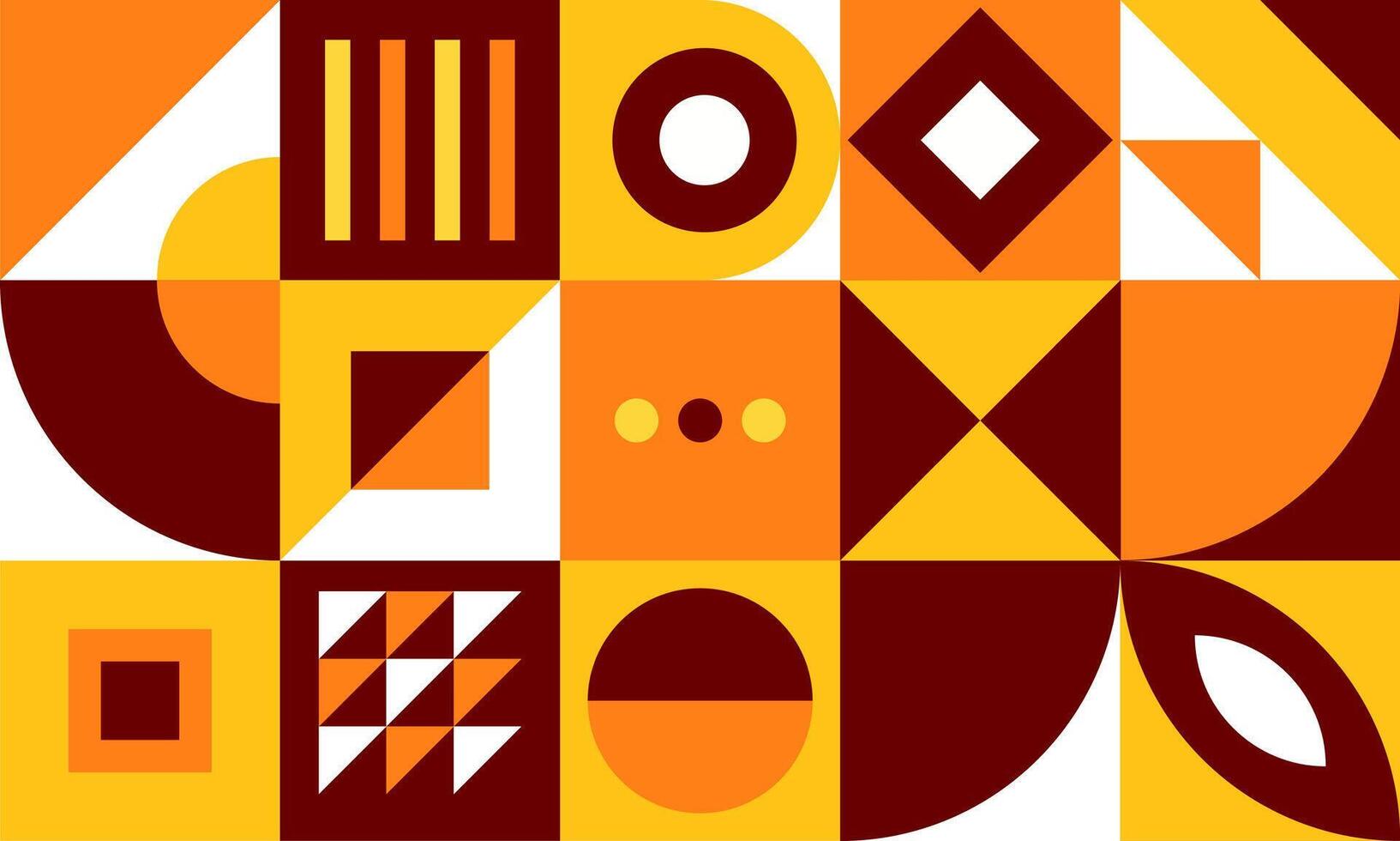 Geometric mural abstract pattern in colorful trendy style vector
