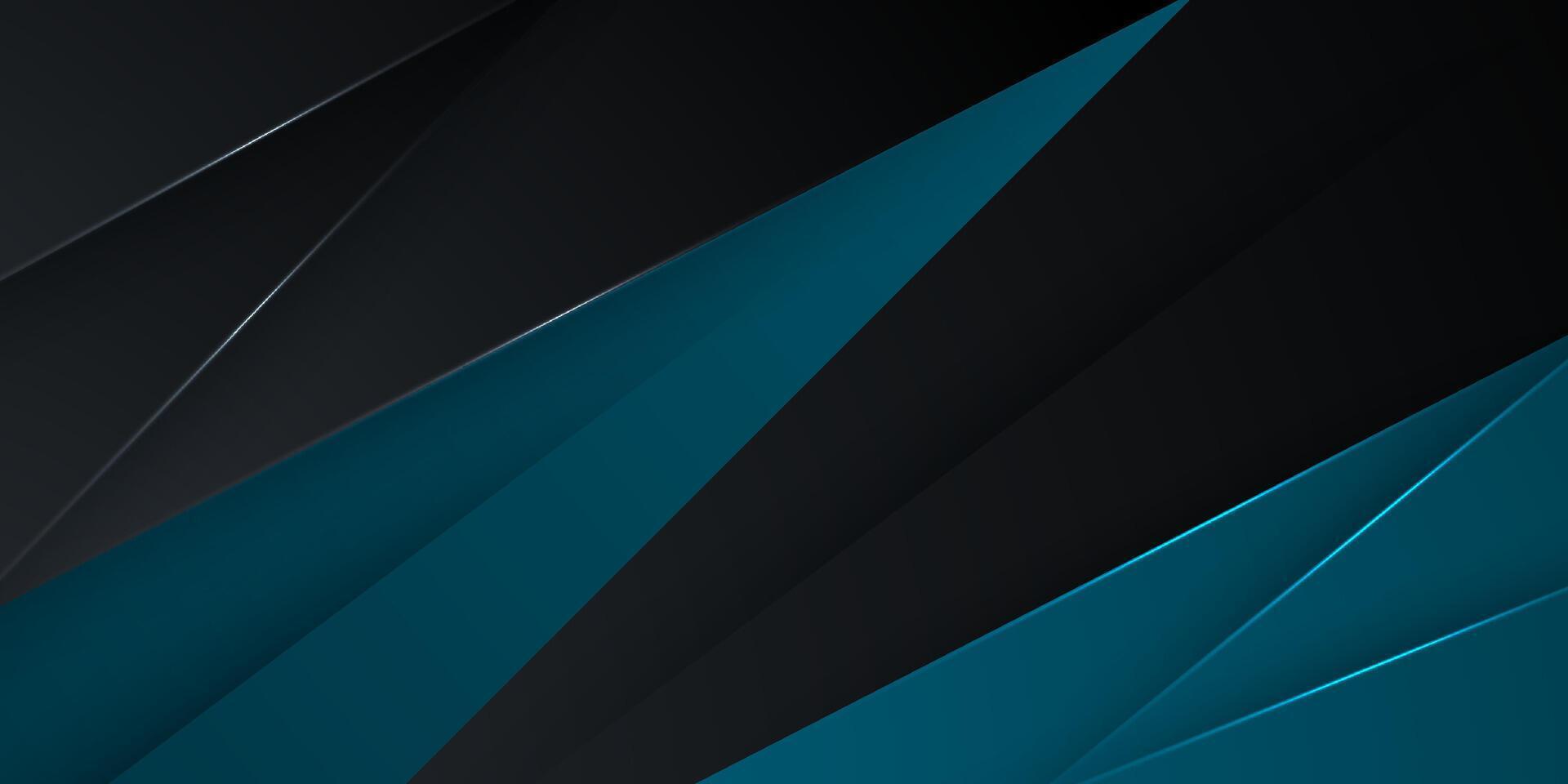 Dark blue and black abstract background with simple overlap triangle and shadow elements. 3D abstract modern background. vector