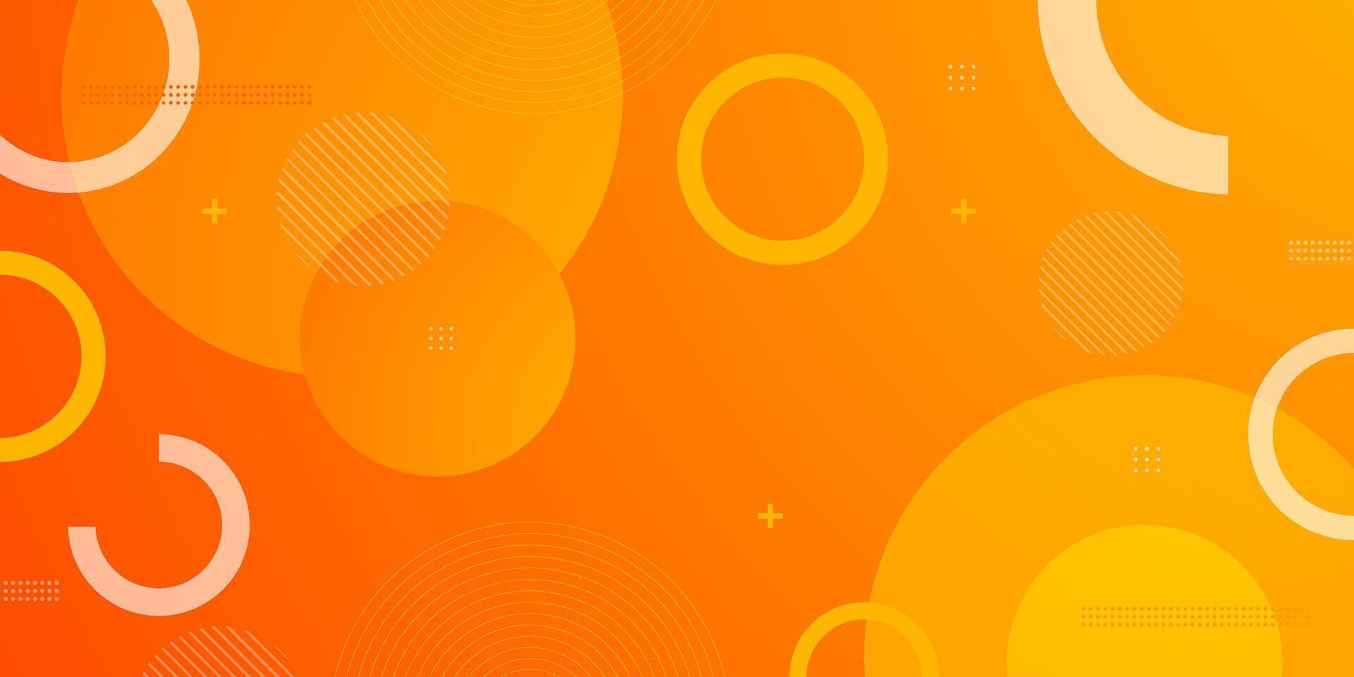 Orange circle pattern 3D gradient background with simple pattern design. Abstract template and modern stylish texture background. vector