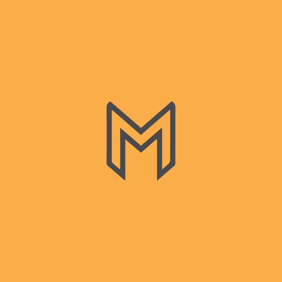 Abstract Initials letter M set icon logotype design. Modern creative logo. vector