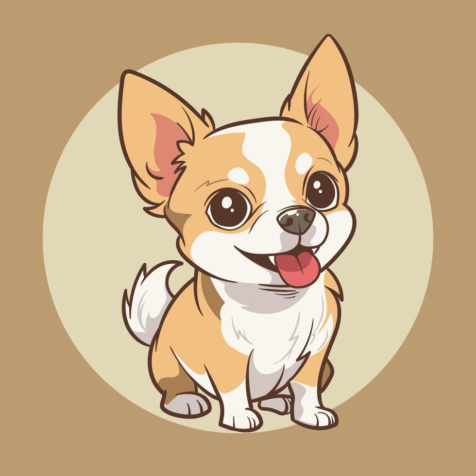 A cartoon dog with a big smile on its face vector