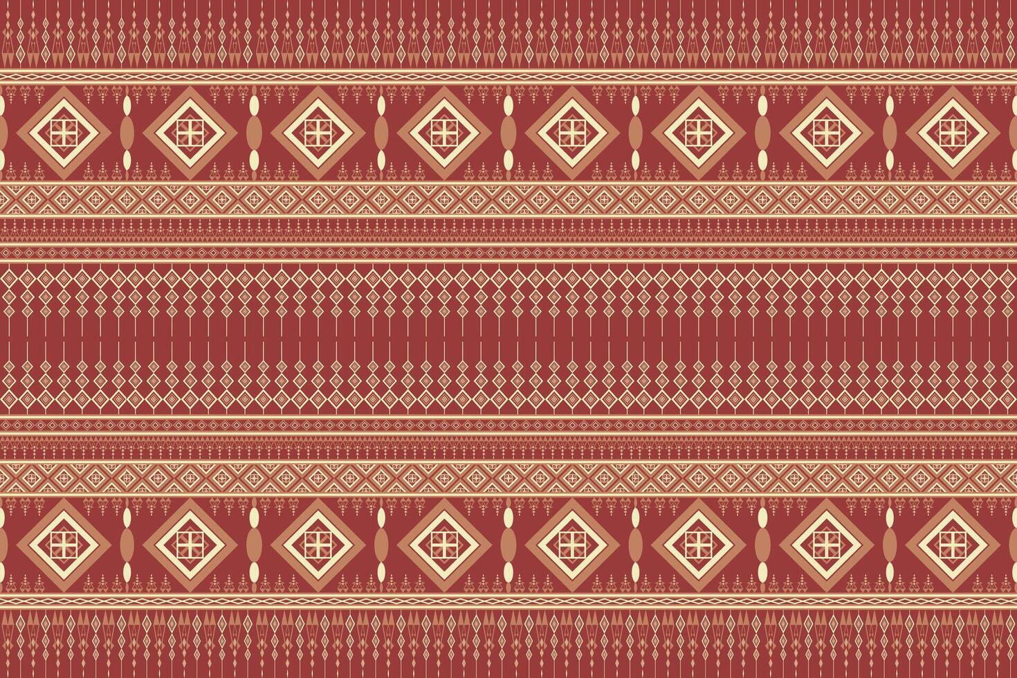 Vintage red and yellow geometric abstract Ethnic pattern. vector