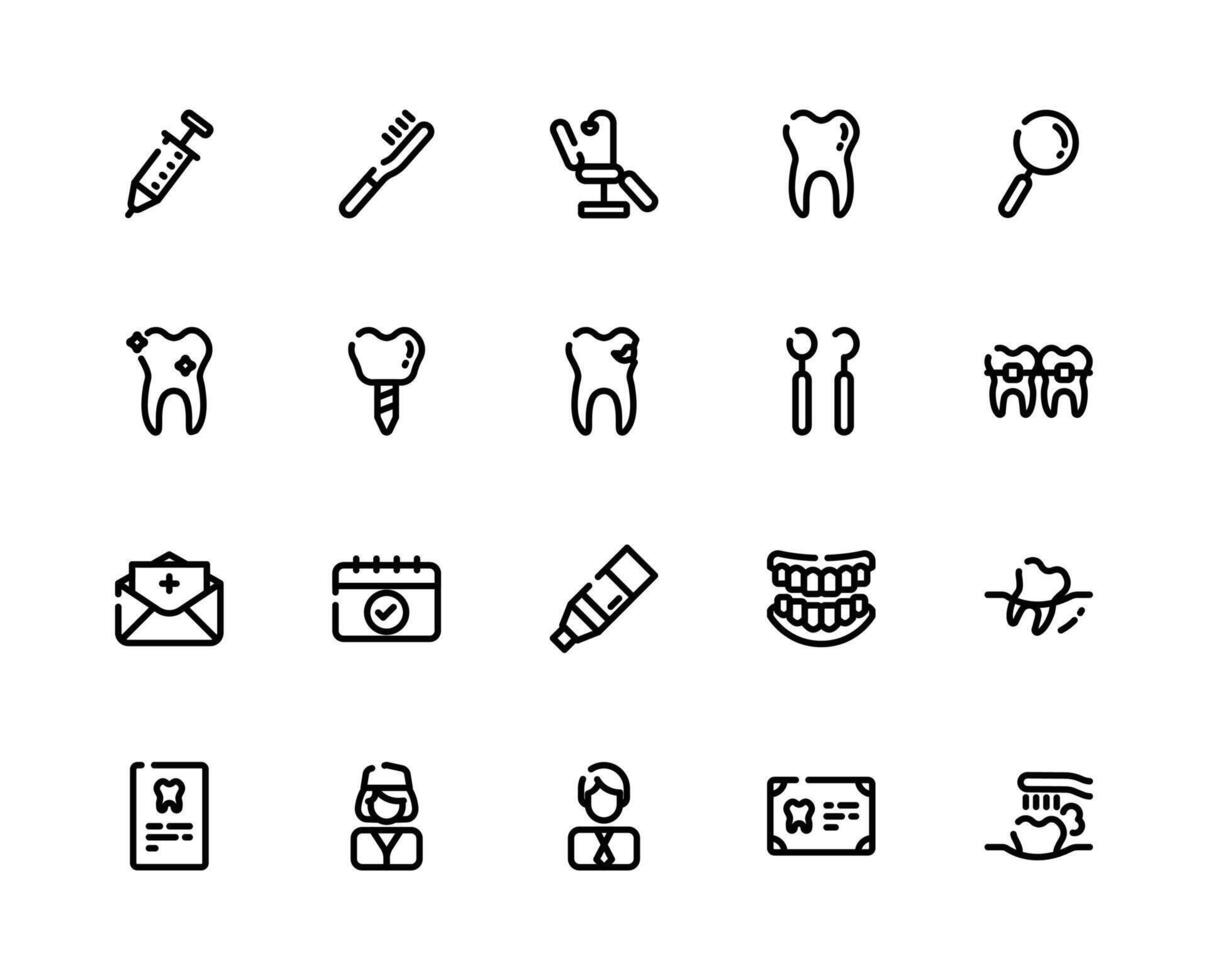 Dentist Black Outline Icon vector