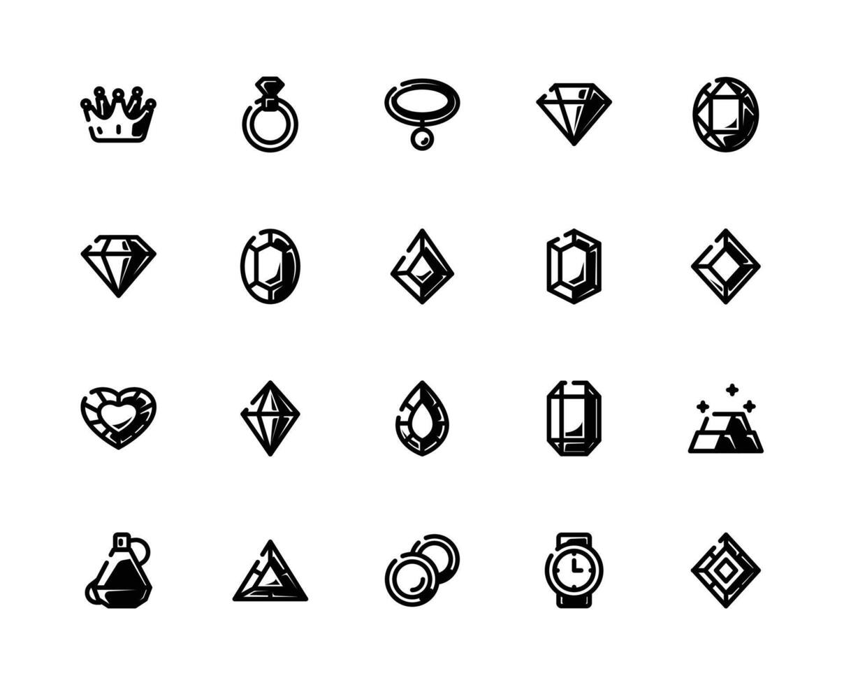 Diamond Black FIll Icon vector