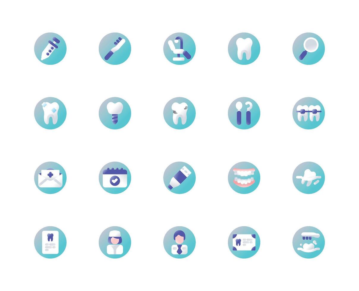 Dentist Gradient Icon vector