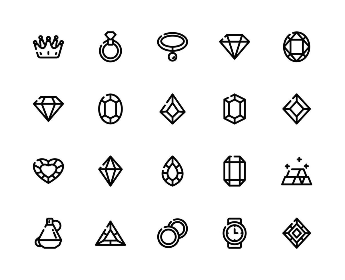 Diamond Black Outline Icon vector