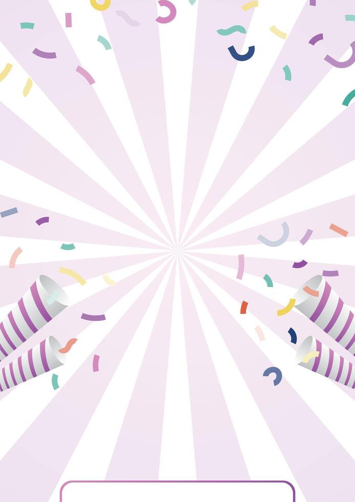 poster background design with colorful confetti ornaments vector