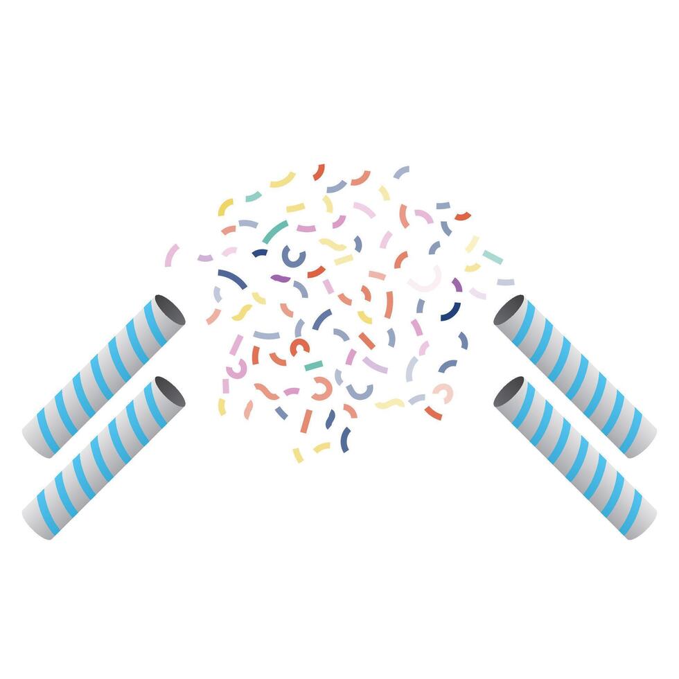colorful confetti design isolated on white background vector