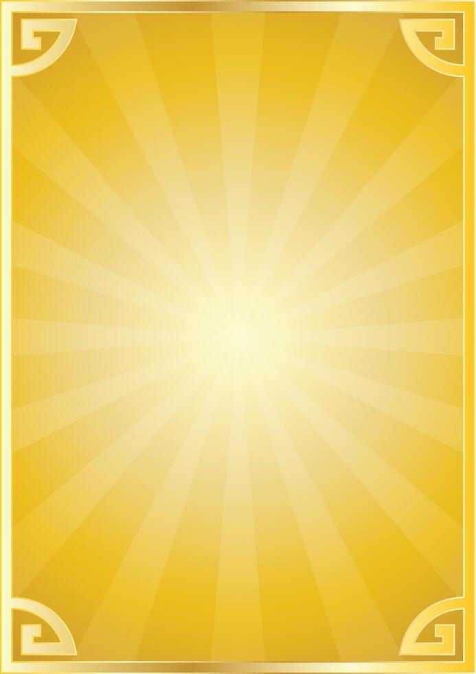 gold background design with sun burst effect with typical chinese gold ornaments vector