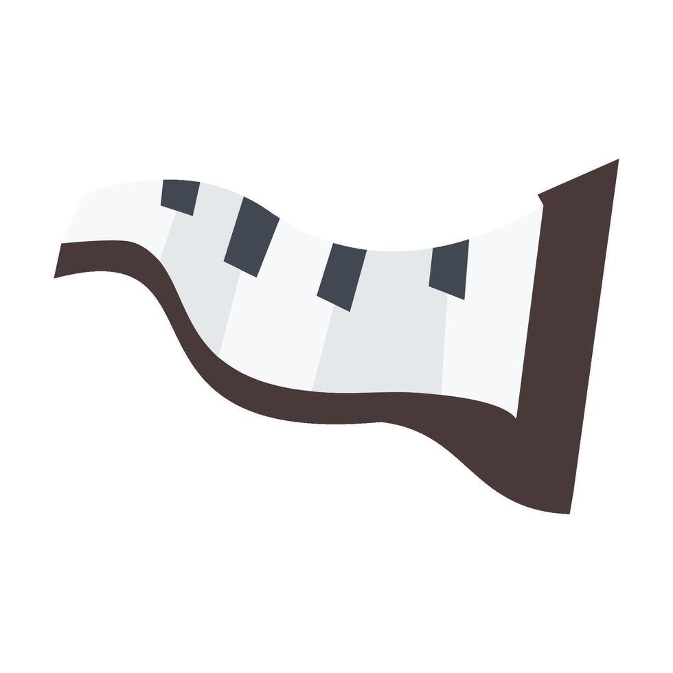 piano icon flat vector