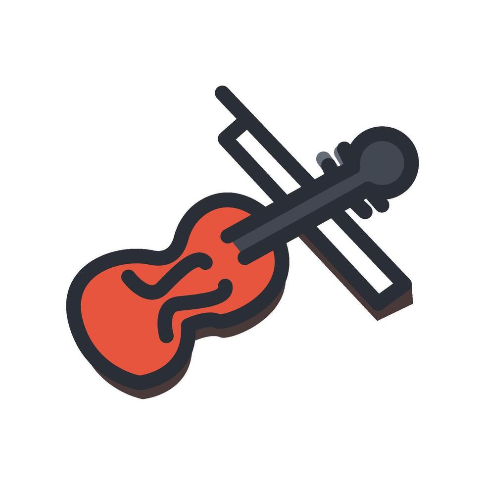 cello icon filled line vector