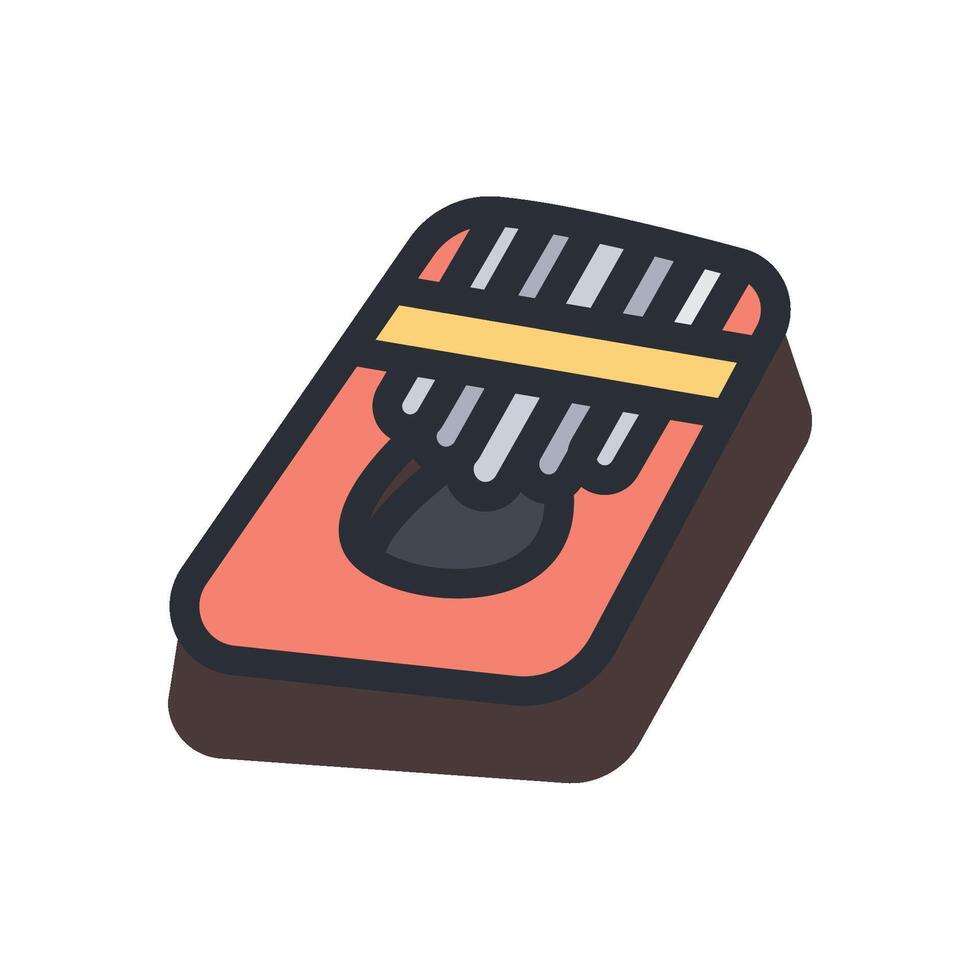 kalimba icon filled line vector