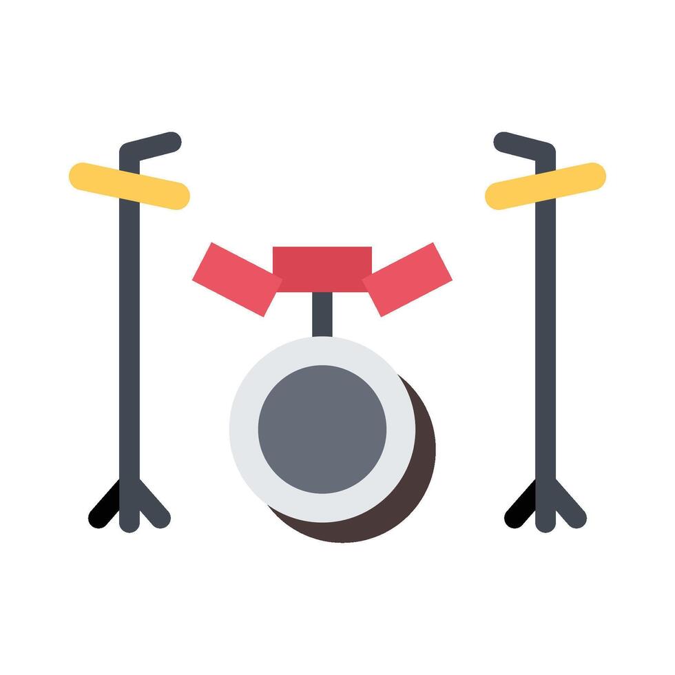 drum icon flat vector