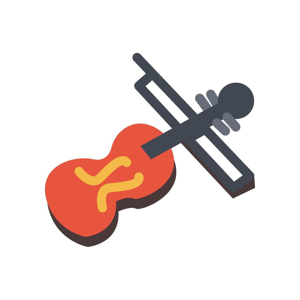 cello icon flat vector
