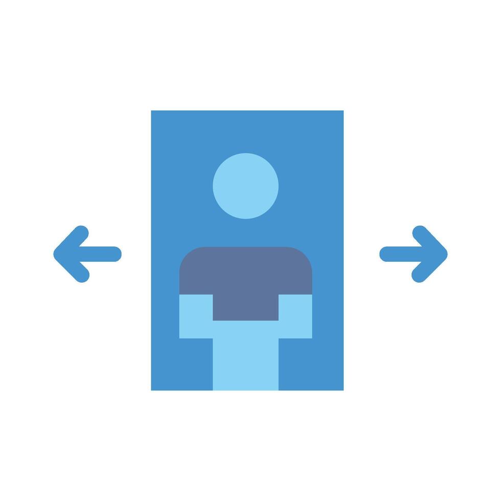 Virtual Try On icon flat vector