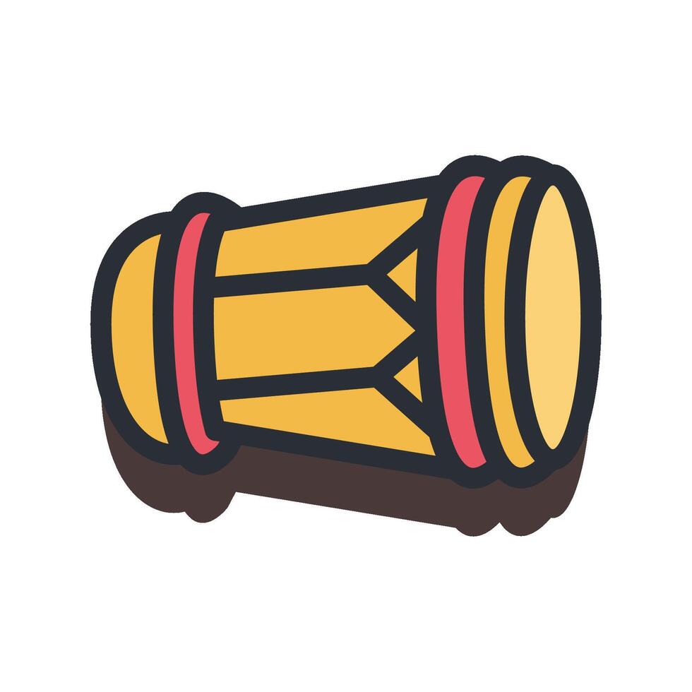 kendang icon filled line vector