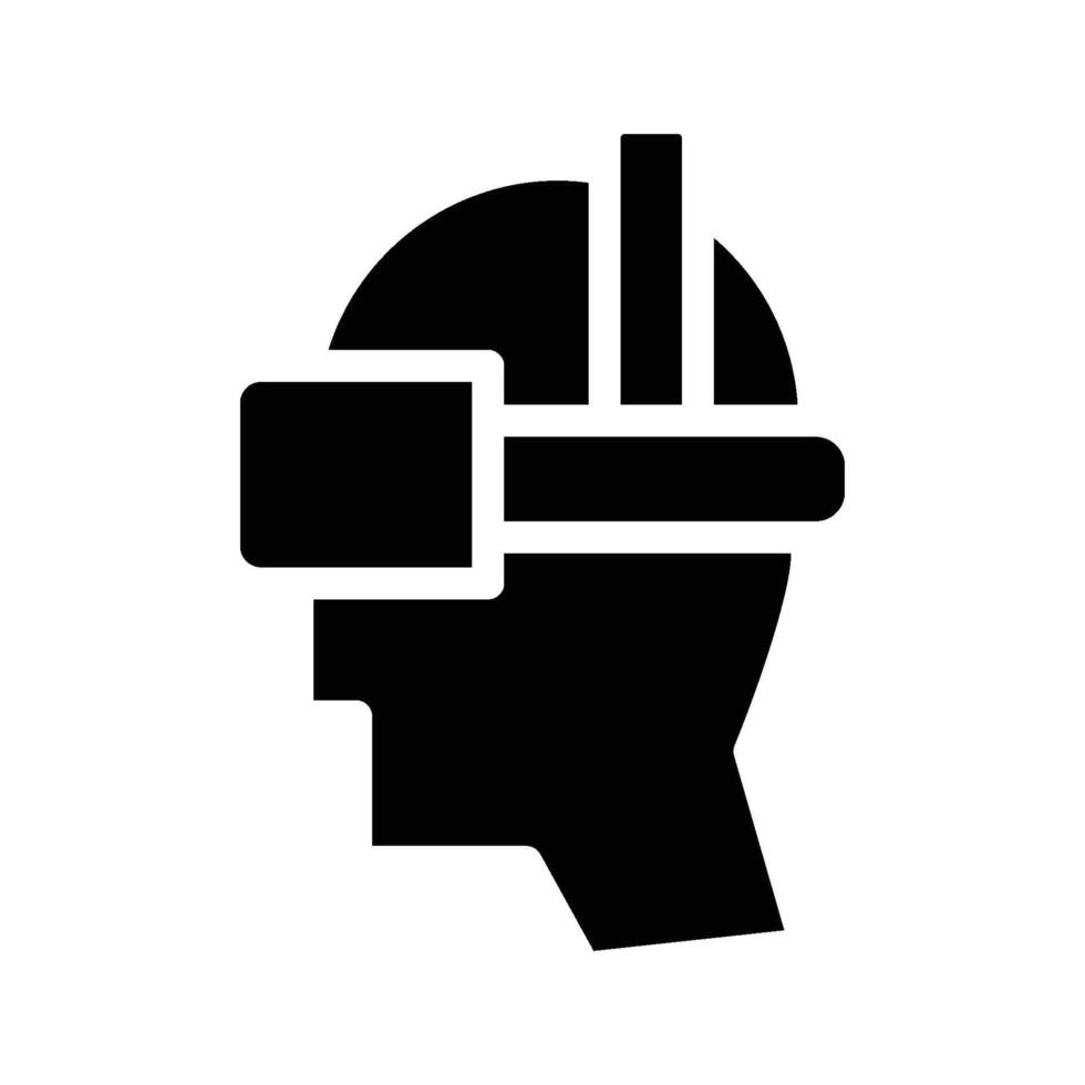 AR Glasses icon solid vector