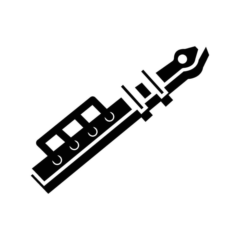 flute icon solid vector
