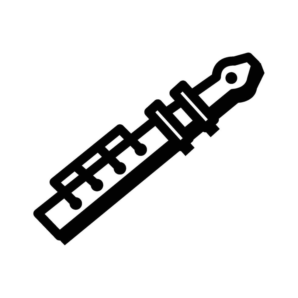 flute icon line vector