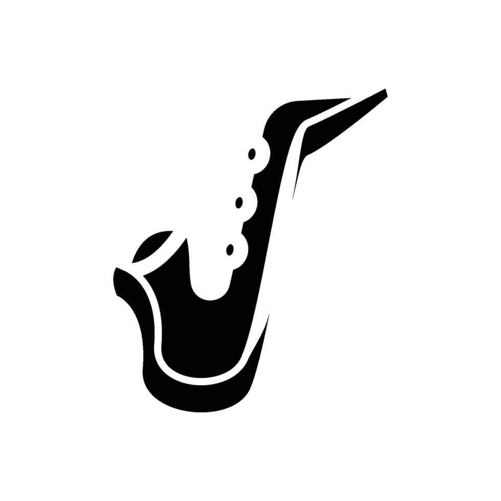 saxophone icon solid vector