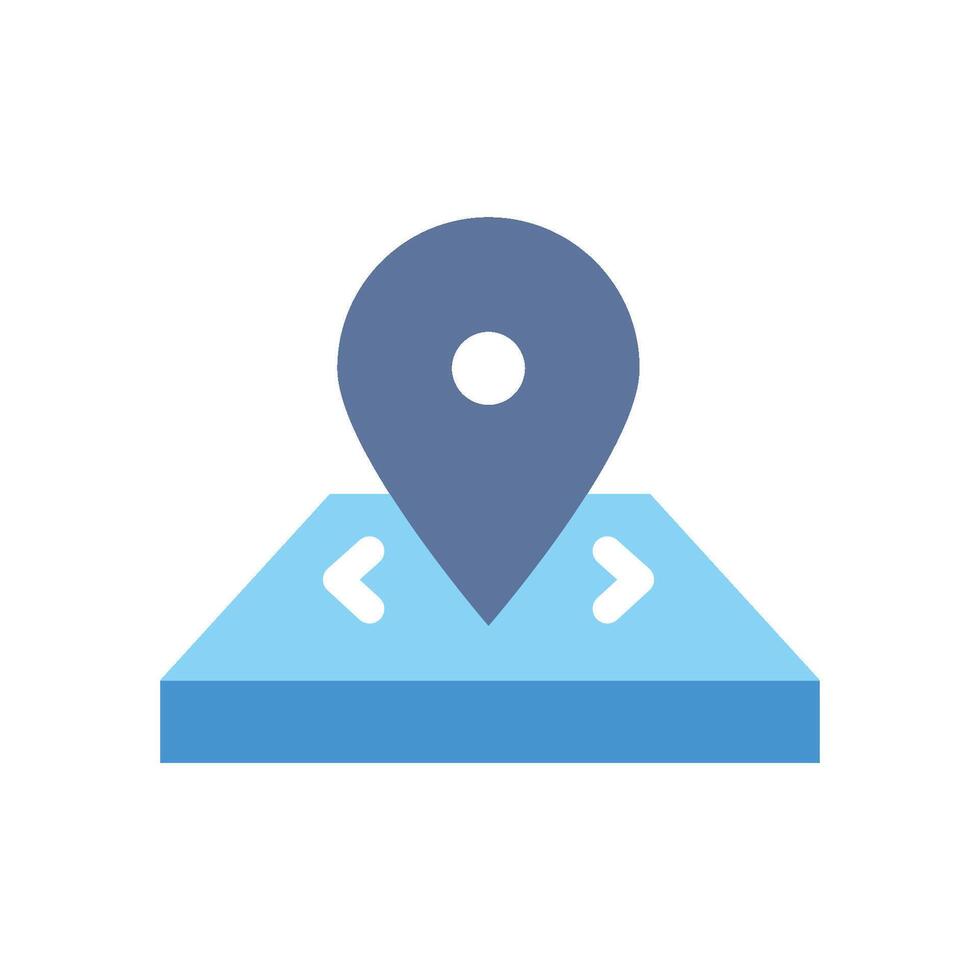 AR Exploration Map icon flat vector
