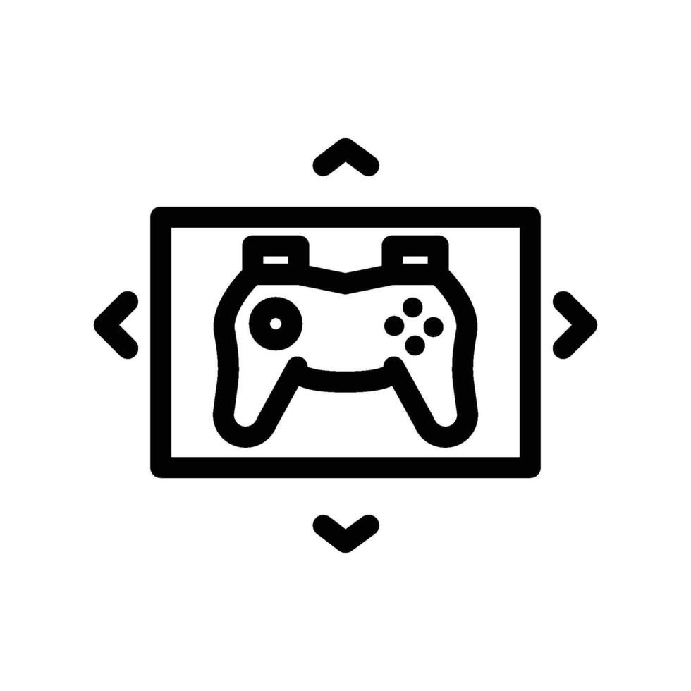 AR Gaming Interface icon line vector